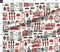 London British Bus Great England Custom Printed Fabric by Spoonflower Various Fabrics by the Yard or Fat Quarter